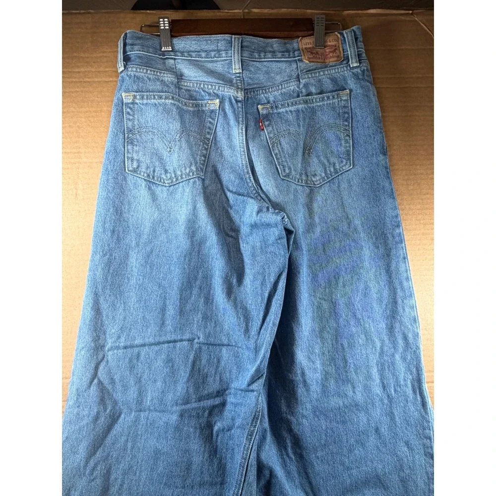 Levi's 94 Baggy Wide Leg Jeans Womens 30x31 Blue High Rise Tag W27 Denim